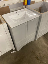 Lancaster 25 in. Single Sink Pearl Gray Bath Vanity with Top