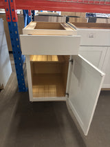 Westfield Feather White Shaker Stock Assembled Base Kitchen Cabinet (18 in. W x 23.75 in. D x 35 in. H)