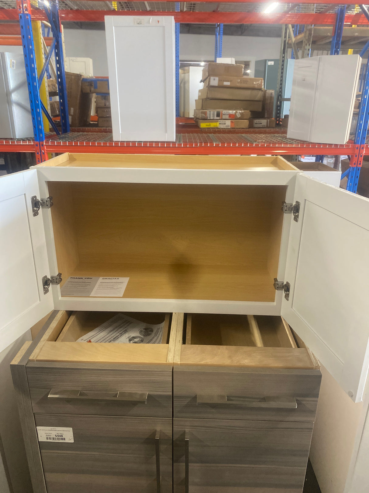 Westfield Feather White Shaker Stock Assembled Wall Kitchen Cabinet (30 in. W x 12 in. D x 18 in. H)