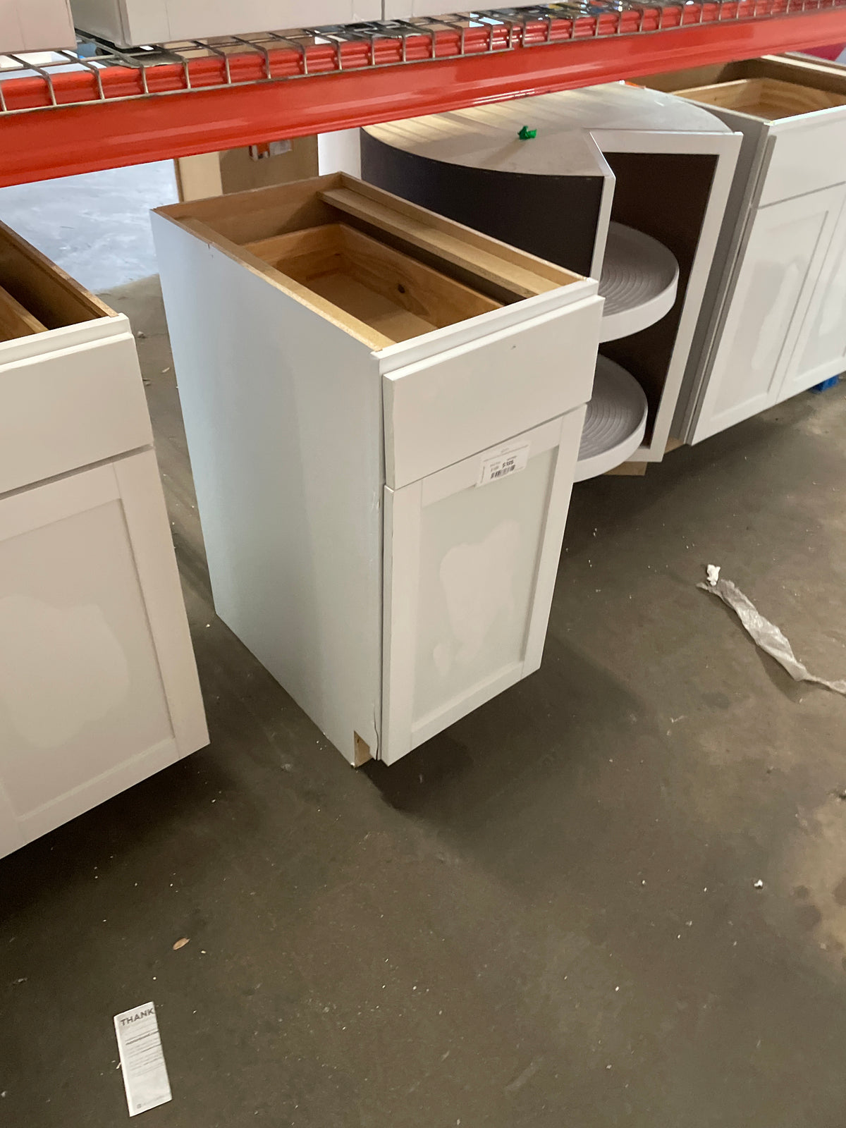 Courtland 15 in. W x 24 in. D x 34.5 in. H Assembled Shaker Base Kitchen Cabinet in Polar White