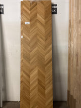8 ft. L x 25 in. D Engineered Finished Chevron Oak Butcher Block Countertop in Brown with Standard Edge