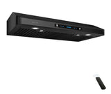 30 in. 900 CFM Ducted Under Cabinet Range Hood in Black Stainless Steel with 2 -Way Venting and Changeable LED