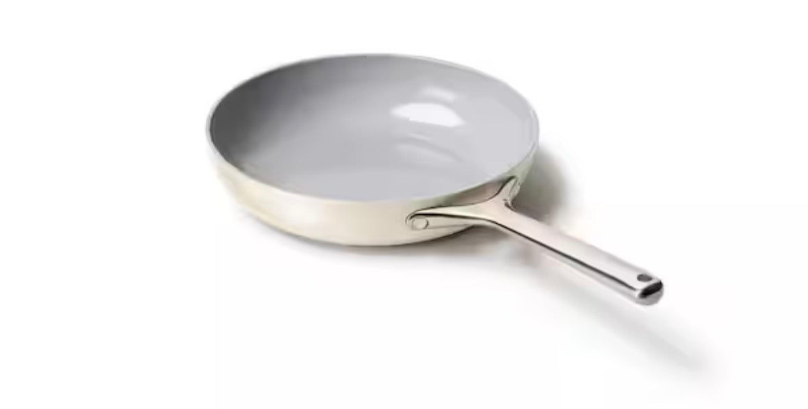 10.35 in. Ceramic Non-Stick Frying Pan in Cream