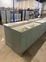 Chasbury 61 in. Double Sink Palm Green Bath Vanity without Top