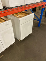 Westfield Feather White Shaker Stock Assembled Base Kitchen Cabinet (24 in. W x 23.75 in. D x 35 in. H)