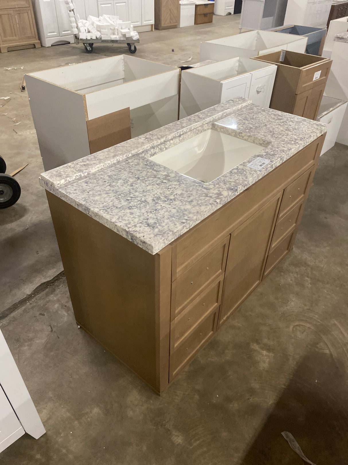 Winsome 48 in. Bath Vanity Cabinet with Cultured Marble Top in Sand