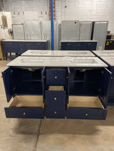 Liberty & Luxe Vanity 60"x22"x34" in Blue