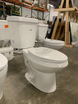 2-piece 1.1 GPF/1.6 GPF High Efficiency Dual Flush Complete Elongated Toilet in White, Seat Included