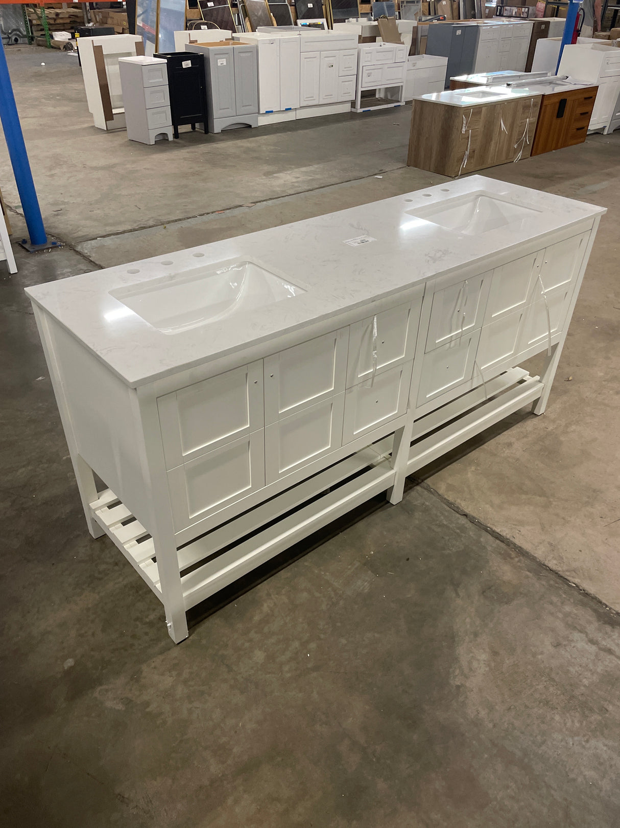 Newport Legacy Vanity 72"x22"x34" in White