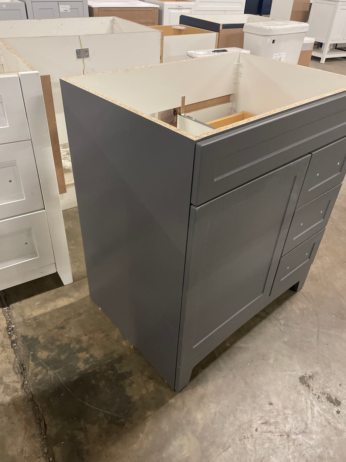 Thornbriar 30 in. W x 22 in. D x 34 in. H Bath Vanity Cabinet without Top in Cement