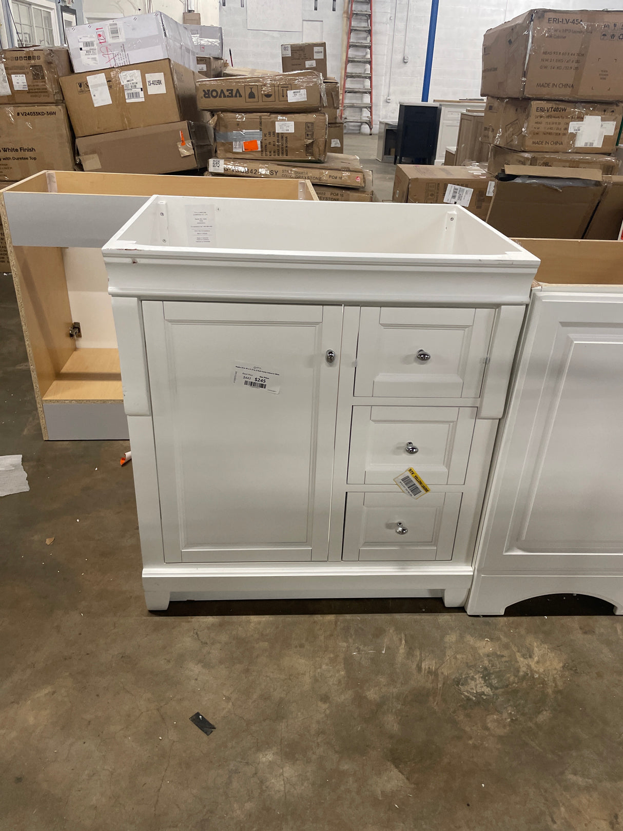 Naples 30 in. W x 21.75 in. D Bath Vanity Cabinet in White