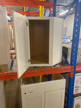 Westfield Feather White Shaker Stock Corner Wall Kitchen Cabinet (24 in. W x 12 in. D x 30 in. H)