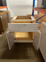 Arlington Vesper White Plywood Shaker Stock Assembled Base Kitchen Cabinet Soft Close 27 in W x 24 in D x 34.5 in H
