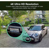 Cam Pan v4, 4K UHD Indoor/Outdoor, Plug-In, Pan/Tilt Security Camera with Color Night Vision, 2-Way Audio in White