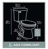 Power Flush 12 in. Rough In 2-Piece 1.28 GPF Single Flush Elongated Toilet in White, Seat Included