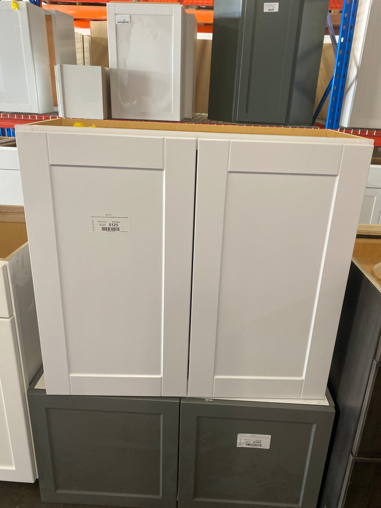 Shaker 33 in. W x 12 in. D x 30 in. H Assembled Wall Cabinet in Satin White