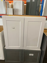 Shaker 33 in. W x 12 in. D x 30 in. H Assembled Wall Cabinet in Satin White