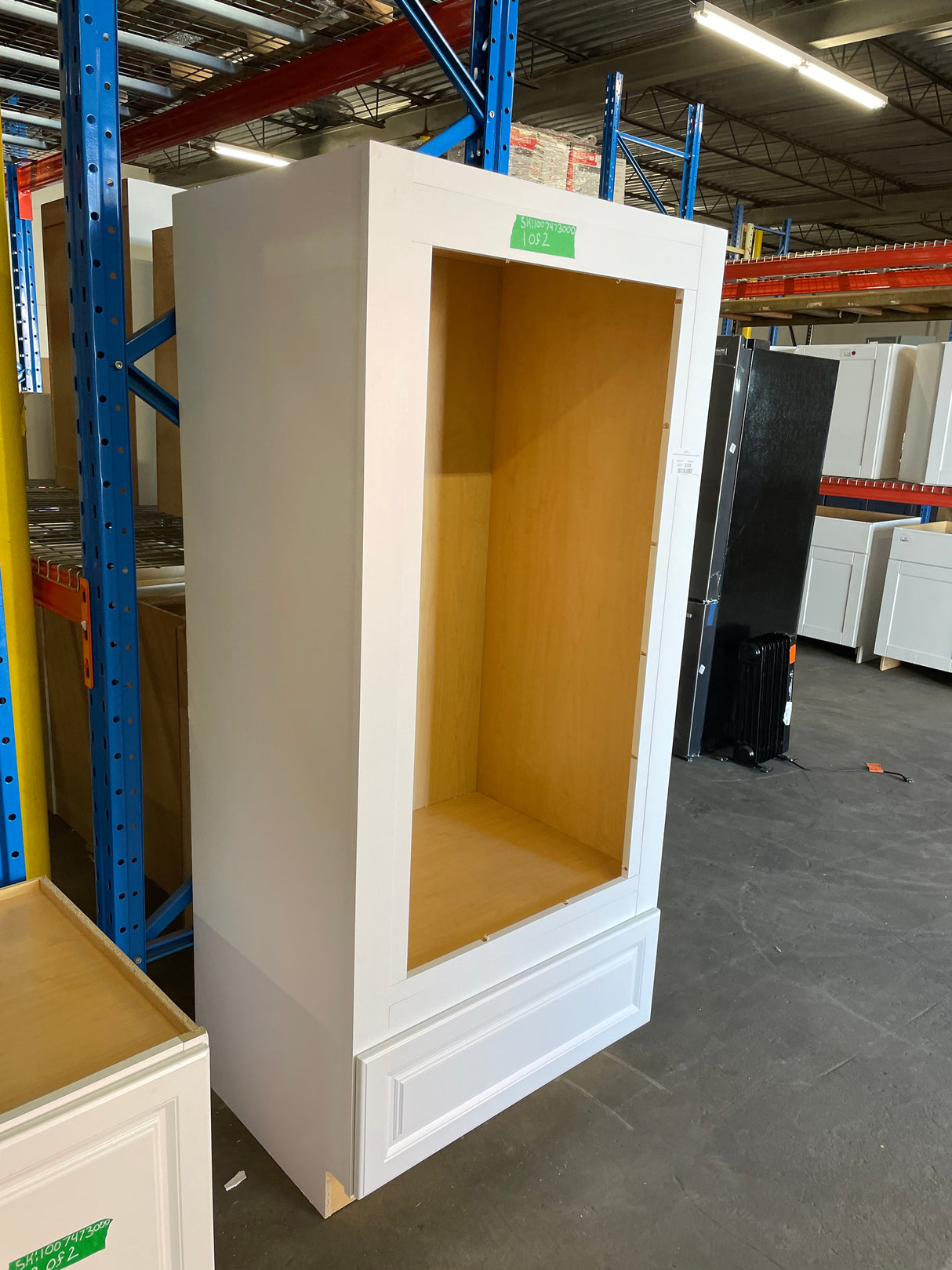 Hampton 33 in. W x 24 in. D x 96 in. H Assembled Double Oven Cabinet in Satin White