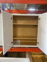 Courtland Polar White Finish Laminate Shaker Stock Assembled Wall Kitchen Cabinet 30 in. x 36 in. x 12 in.