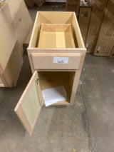 Hampton 15 in. W x 24 in. D x 34.5 in. H Assembled Base Kitchen Cabinet in Unfinished