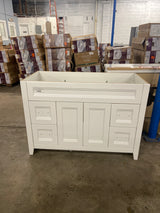 Ridge 48 in. W x 22 in. D x 34 in. H Bath Vanity Cabinet without Top in White