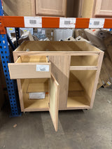 36 in. W x 24 in. D x 34.5 in. H Assembled Blind Corner Base Kitchen Cabinet in Unfinished with Recessed Panel