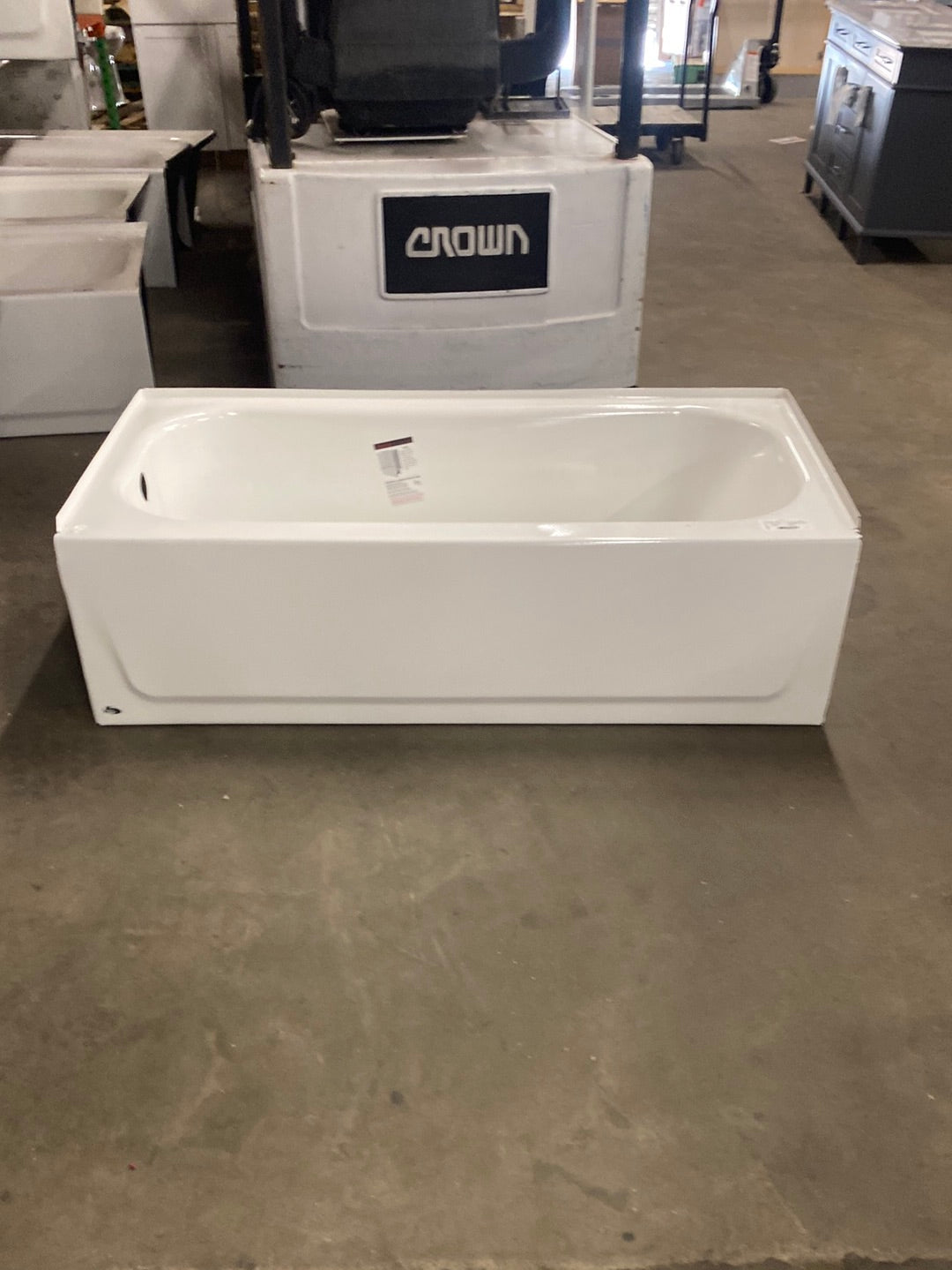 Maui 60 in. x 30 in. Soaking Bathtub with Left Drain in White