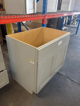 Shaker Dove Gray Stock Assembled Sink Base Kitchen Cabinet (36 in. x 34.5 in. x 24 in.)