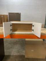 Newport 24 in. W x 12 in. D x 12 in. H Assembled Plywood Wall Bridge Kitchen Cabinet in Pacific White with Soft Close