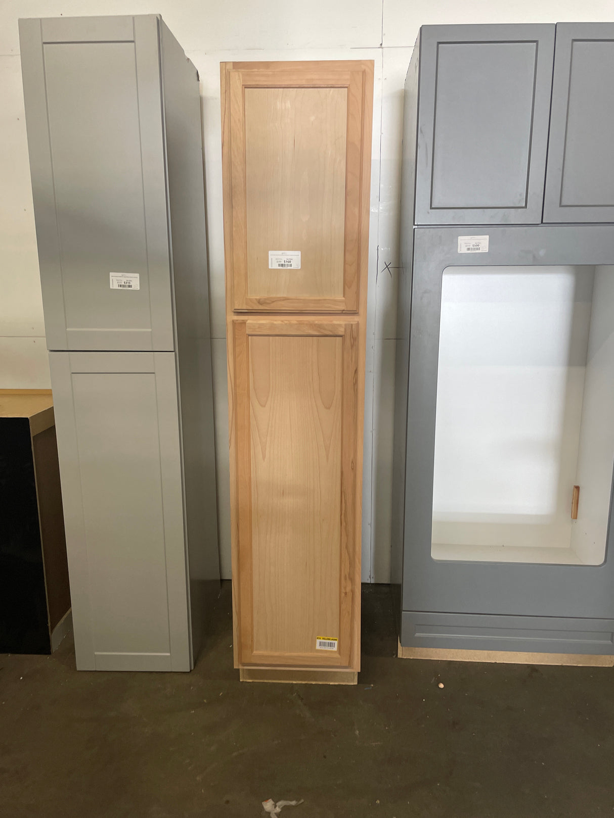 18 in. W x 24 in. D x 84 in. H Assembled Pantry Kitchen Cabinet in Unfinished with Recessed Panel