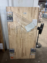 6 ft. L x 39 in. D Unfinished Birch Butcher Block Island Countertop in With Standard Edge