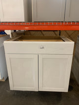 Westfield Feather White Shaker Stock Assembled Base Kitchen Cabinet (36 in. W x 23.75 in. D x 35 in. H)