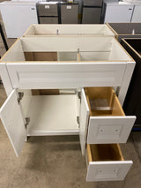 Ridge 36 in. W x 22 in. D x 34 in. H Bath Vanity Cabinet without Top in White