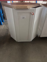 Westfield Feather White Shaker Stock Assembled Corner Wall Kitchen Cabinet (24 in. W x 12 in. D x 36 in. H)