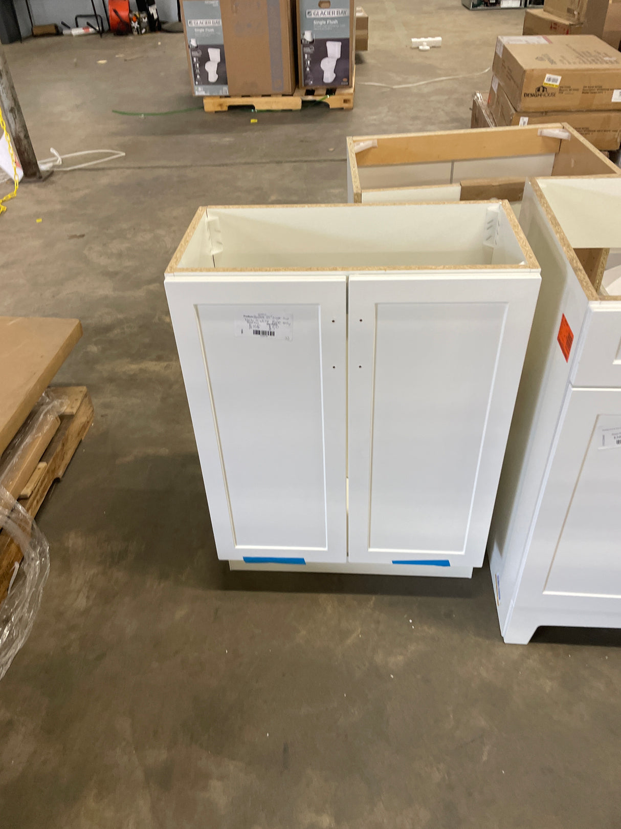 Penlee 25 in. Single Sink White Bath Vanity without Top (Assembled)