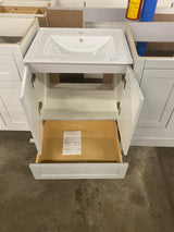 Lancaster 25 in. Single Sink Pearl Gray Bath Vanity with Top