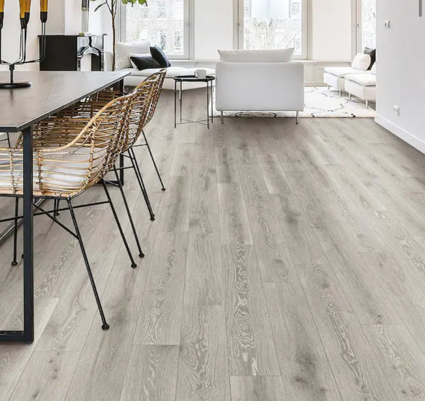 Home Decorators Collection
Larkmead Oak 12mm T x 7.56 in. W Waterproof Laminate Wood Flooring (15.95 sq. ft./Case)