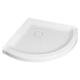 Ovation Curve 36 in. L x 36 in. W Corner Shower Pan Base with Center Drain in Arctic White