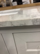 Doveton 48 in. W x 19 in. D x 34 in. H Single Sink Bath Vanity in White with White Engineered Marble Top