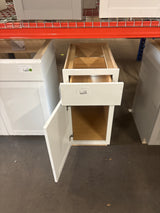 Courtland 15 in. W x 24 in. D x 34.5 in. H Assembled Shaker Base Kitchen Cabinet in Polar White