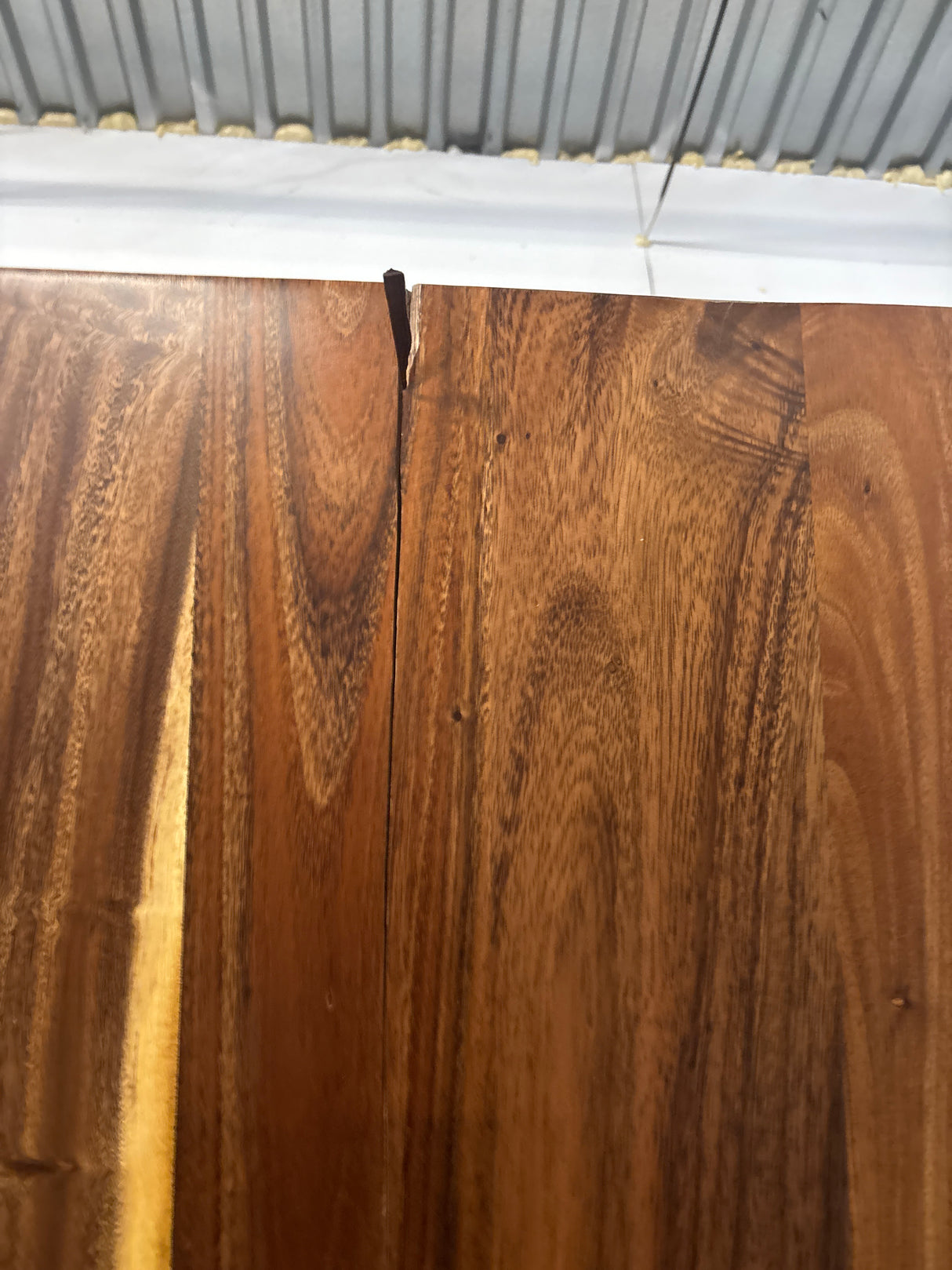 8 ft. L x 25 in. D Finished Saman Solid Wood Butcher Block Countertop With Live Edge