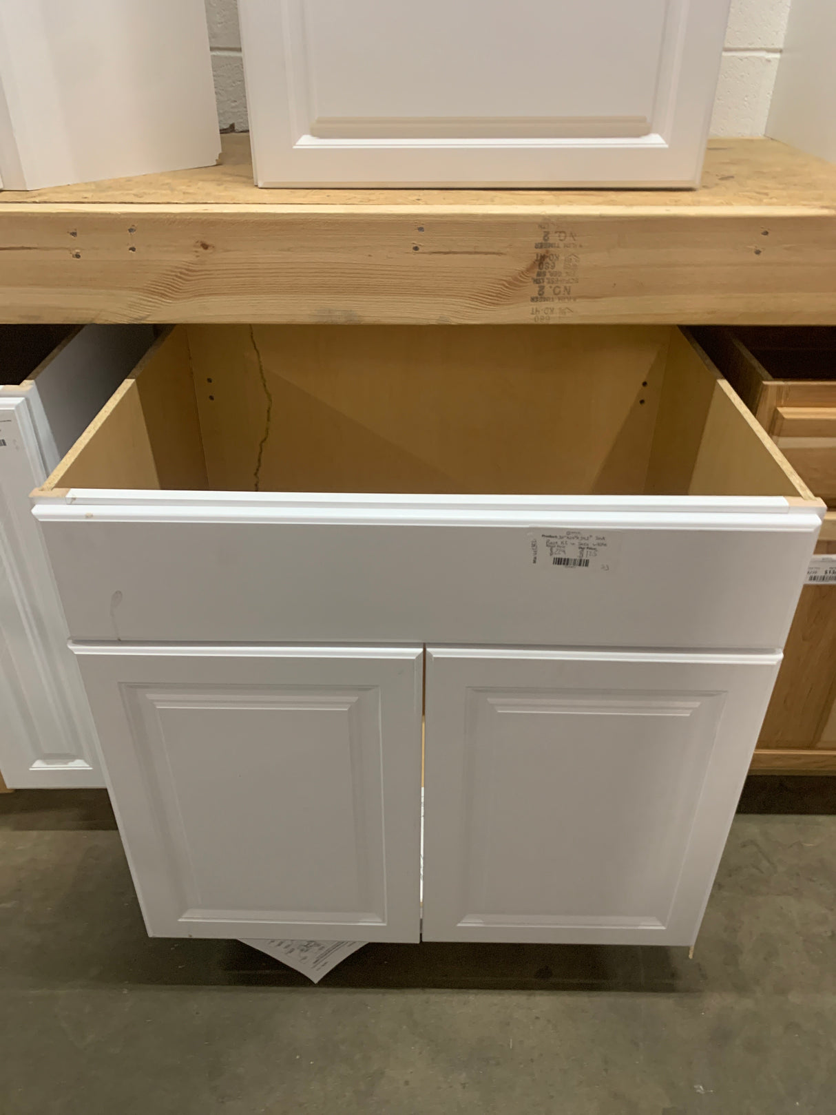 Hampton 30 in. W x 24 in. D x 34.5 in. H Assembled Sink Base Kitchen Cabinet in Satin White