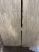 6 ft. L x 39 in. D Unfinished Hevea Butcher Block Island Countertop in With Standard Edge