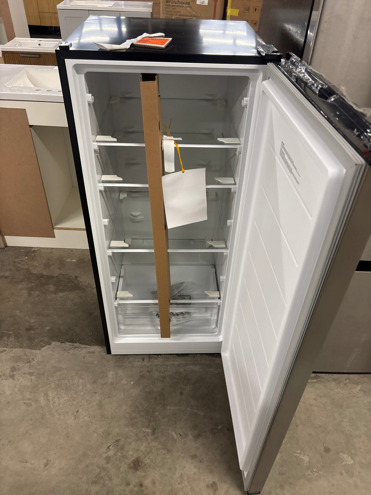 7.1 cu. ft. Manual Defrost Convertible Upright Freezer in Stainless Steel Look
