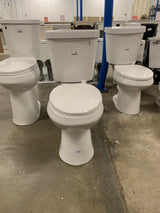 2-piece 1.1 GPF/1.6 GPF High Efficiency Dual Flush Complete Elongated Toilet in White, Seat Included