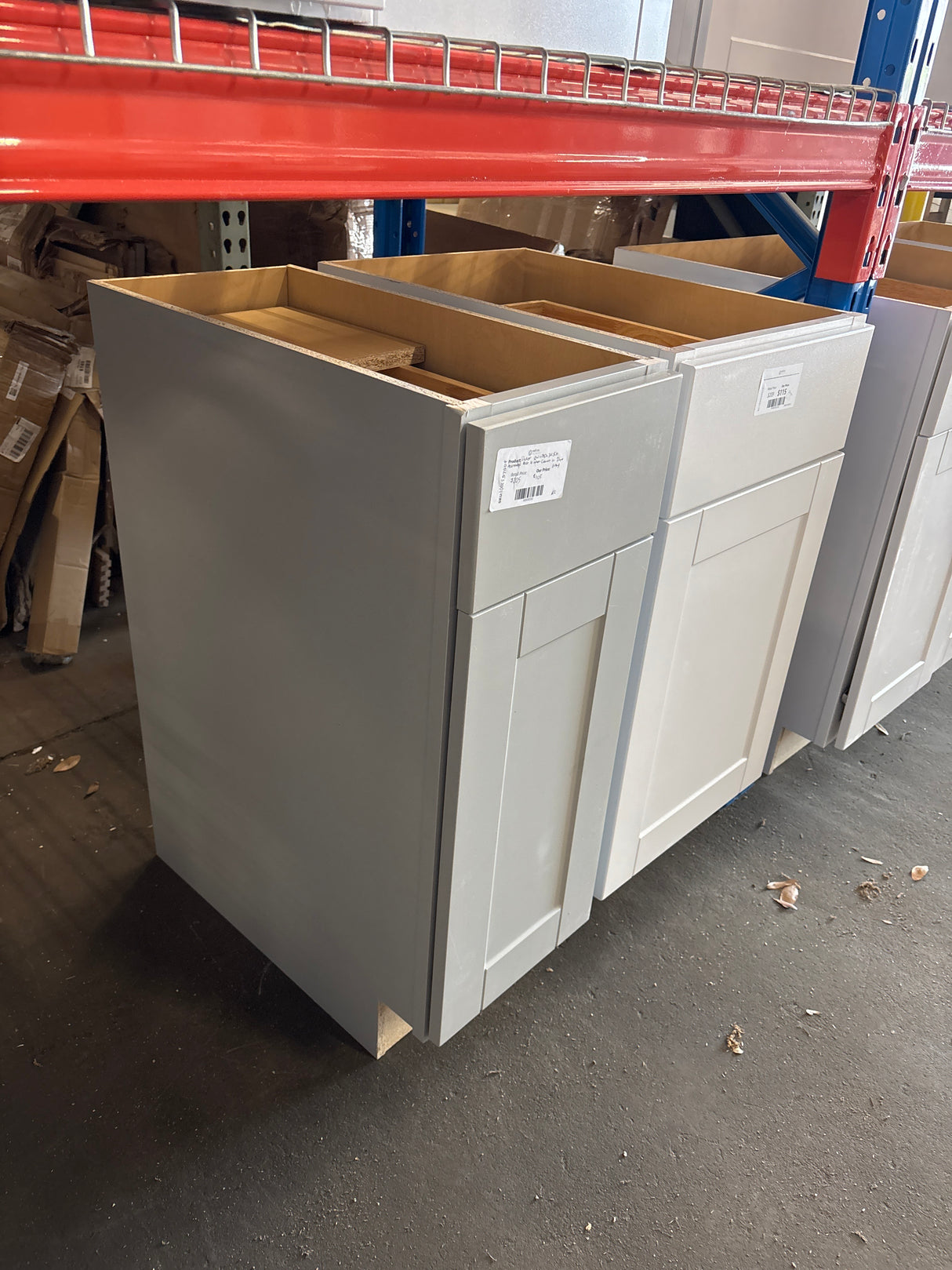 Shaker Dove Gray Stock Assembled Base Kitchen Cabinet with Ball-Bearing Drawer Glides (12 in. x 34.5 in. x 24 in.)