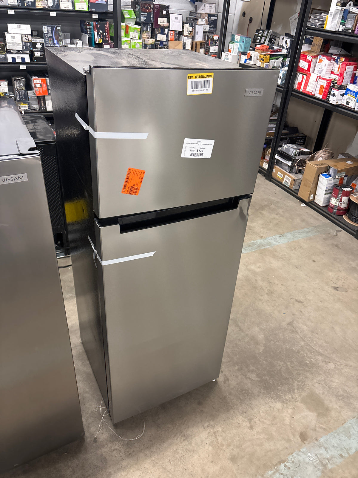 7.2 cu. ft. Top Freezer Refrigerator in Stainless Steel Look