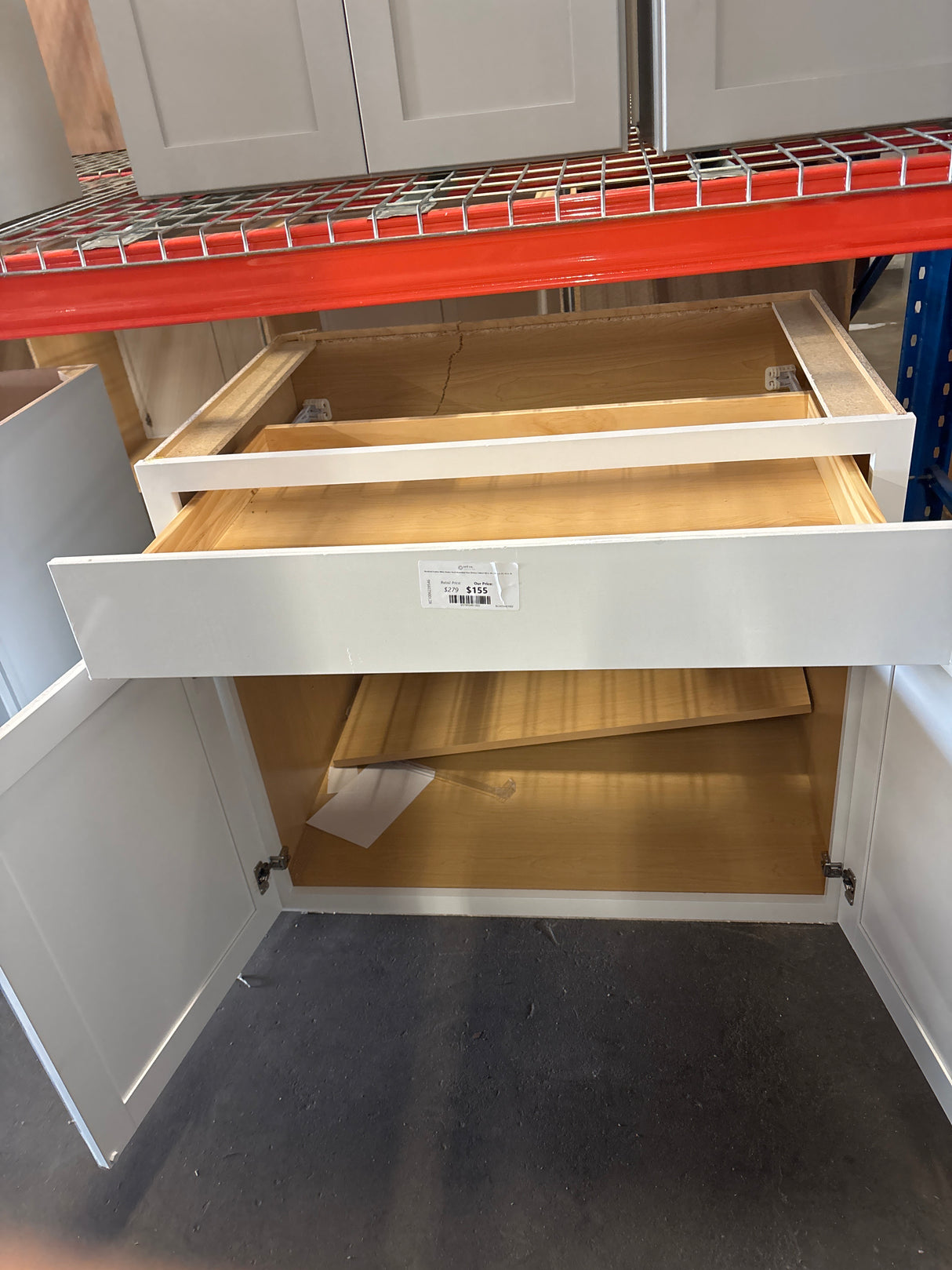 Westfield Feather White Shaker Stock Assembled Base Kitchen Cabinet (36 in. W x 23.75 in. D x 35 in. H)