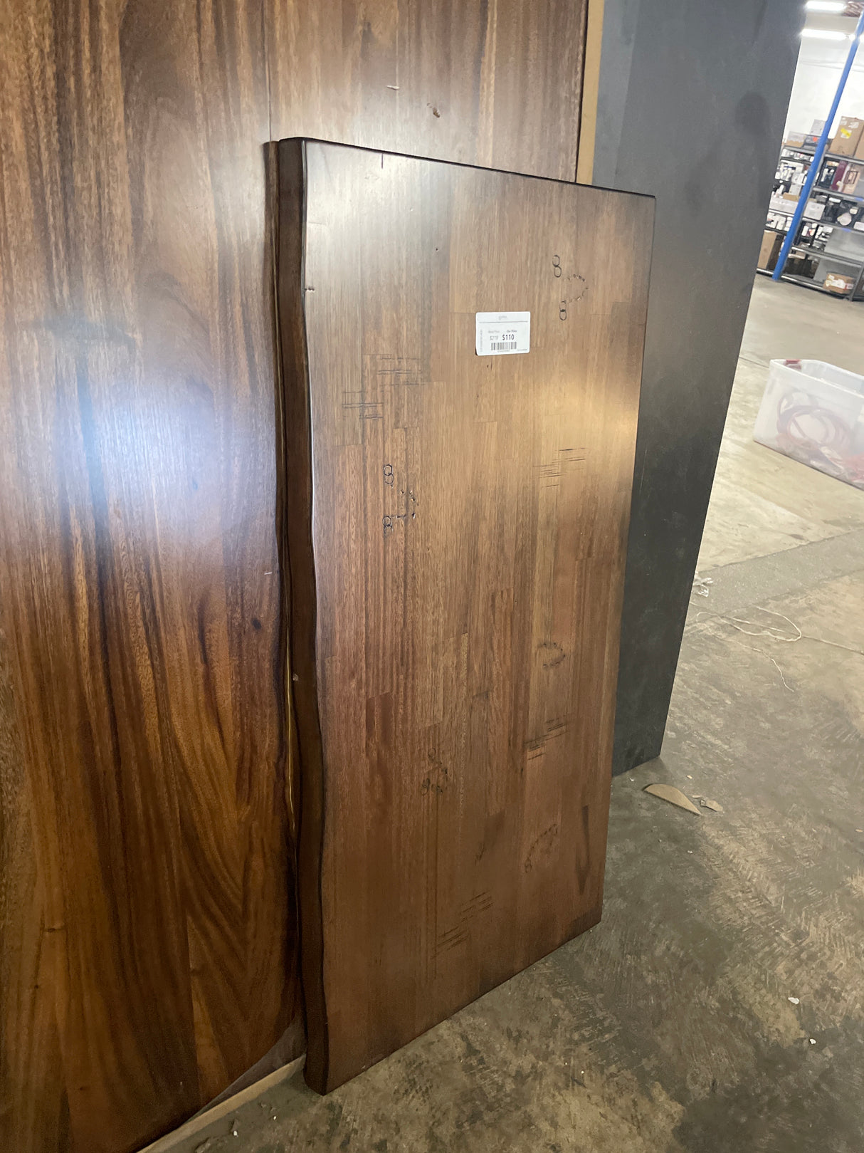 4 ft. L x 25 in. D Finished Distressed Eucalyptus Butcher Block Standard Countertop in UV With Live Edge