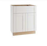 Richmond Verona White Plywood Shaker Ready to Assemble Base Kitchen Cabinet Soft Close 30 in W x 24 in D x 34.5 in H